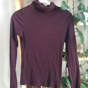 Fitted ribbed turtleneck